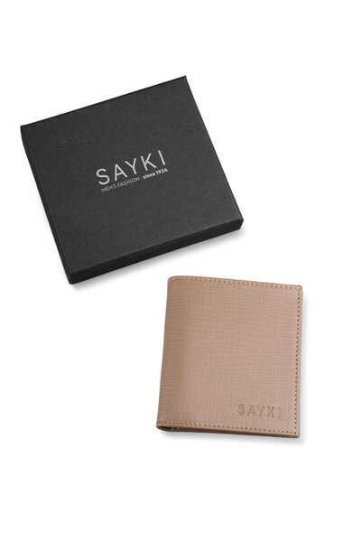 Hatemoğlu Ανδρικό πορτοφόλι Camel Boxed από 100% γνήσιο δέρμα