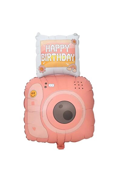Adana Pasta Malzemeleri Pink Camera Foil Balloon 1187 75X44 cm