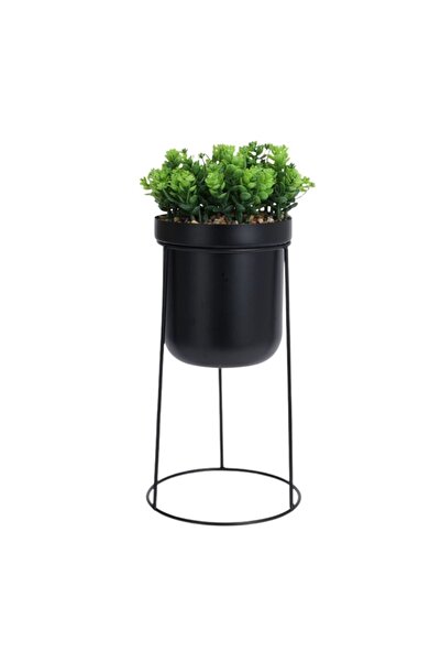 Koopman Plantă artificială de Buxus, 38 cm, în ghiveci cu suport metalic negr...