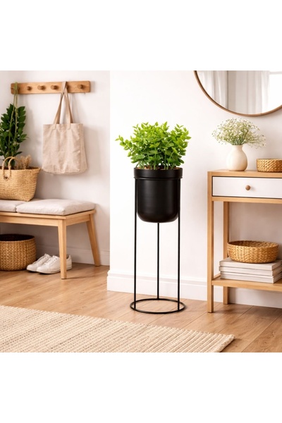 Koopman Plantă artificială de eucalipt de 38 cm, în ghiveci cu suport metalic...