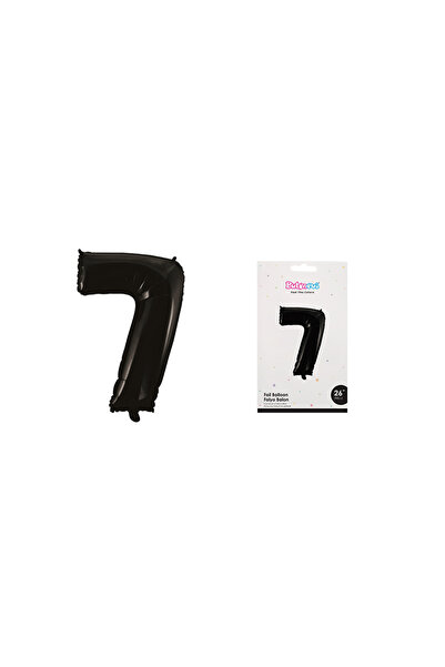 Adana Pasta Malzemeleri 26 Inch Folio Balloon Number 7 Matte Black Balonevi̇