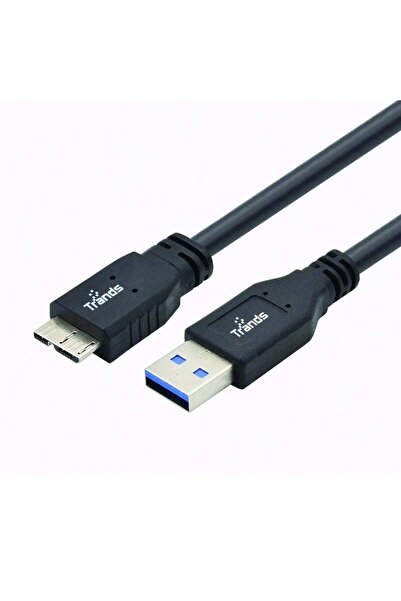 trands كابل USB 3.0 من النوع A ذكر إلى النوع B مايكرو ذكر بطول 1 متر