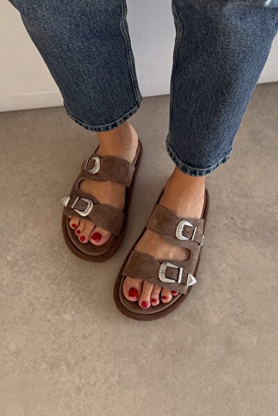 nope21shoess شبشب من جلد المنك الطبيعي من ستيت فيزون