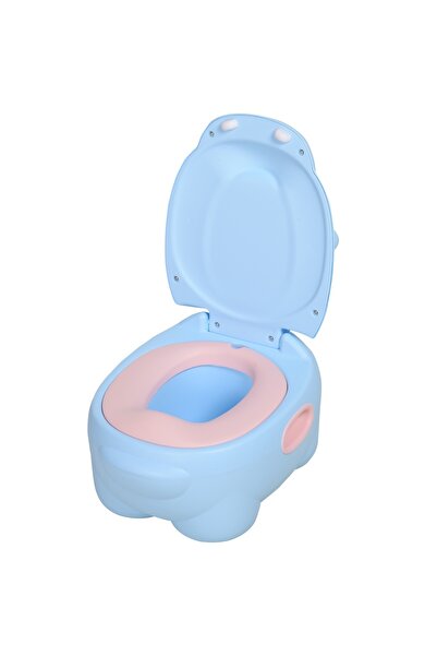 OEM Oliță pentru copii Re-Bloom, model hipopotam, TPE/plastic, albastru/roz, ...