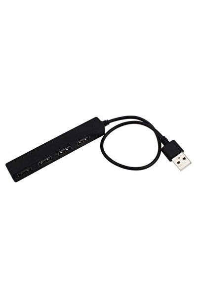 trands موزع USB 2.0 عالي السرعة بـ 4 منافذ بتصميم معدني باللون الأسود