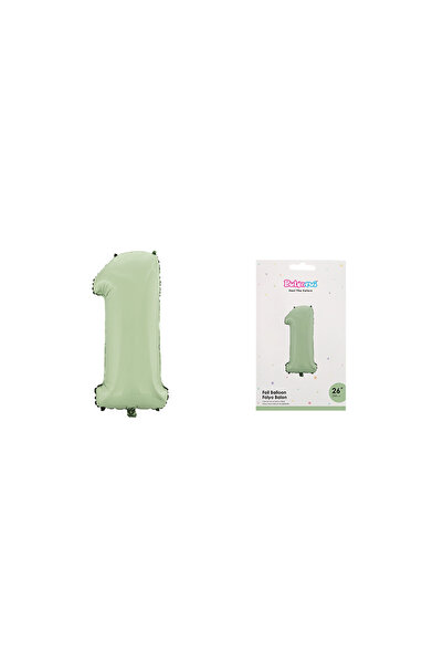 Adana Pasta Malzemeleri 26 Inch Folio Balloon Numbers Matte Mint Green 1 Balo...