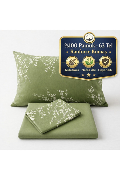 Doğa Ev Tekstili Ranforce Double Sheet Pillow Set 100% Cotton