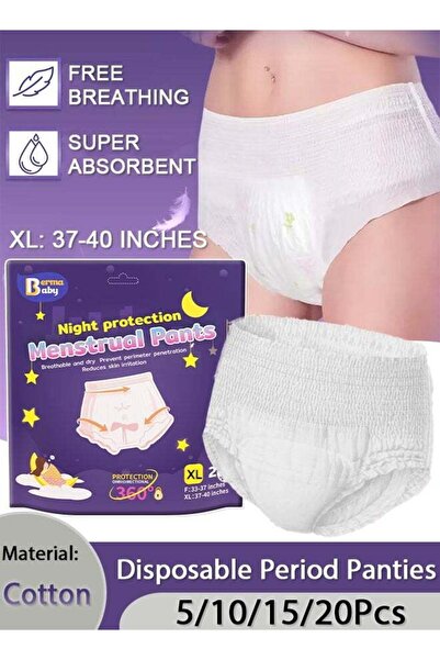Berma Baby Disposable Period Panties for Women Leak Proof Disposable Period P...