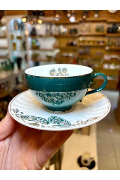 ACAR CLARISSA YEŞİL TEK KİŞİLİK TÜRK KAHVESİ FİNCANI