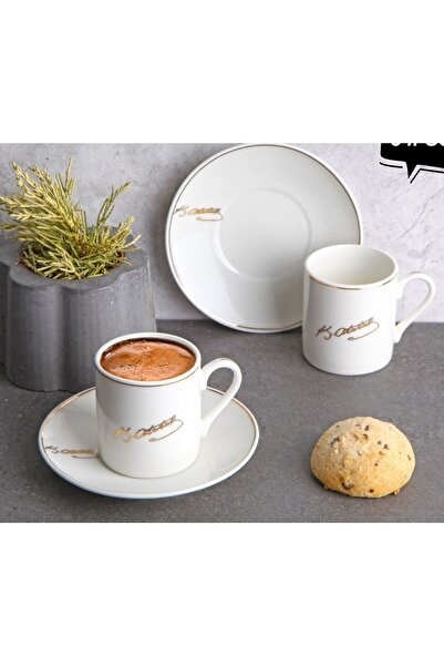 USTAOGLUHOME 6 Piece Porcelain Coffee Set