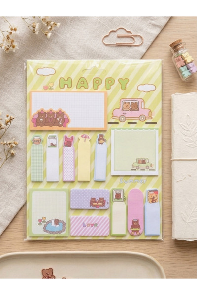 Bam Σετ Post-It με σχέδιο χαριτωμένου αρκούδα