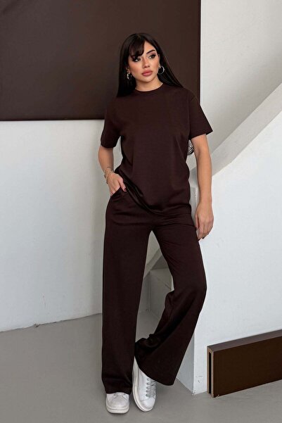 CMZ COLLECTİON Women's Short-Sleeved Combed Cotton Suit, Loose and Comfortabl...