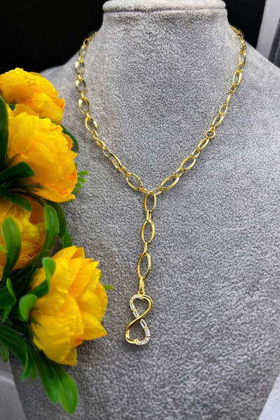 argint 925 14k gold plated Infinity necklace