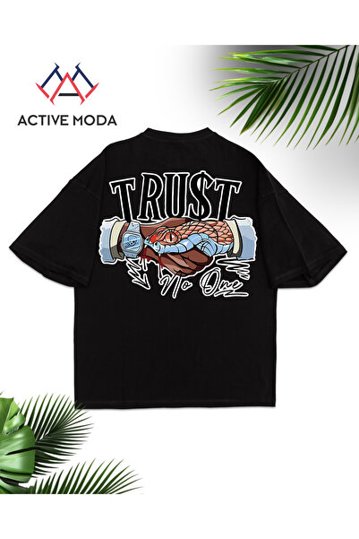 ZAVIXO ΑΝΔΡΙΚΟ T-shirt 3 Νημάτων Υφαντών Κλωστών σε Στυλ Δρόμου Oversize – Άν...