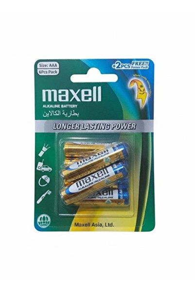 Maxell 6 قطع من البطاريات القلوية من نوع AAA تدوم لفترة أطول