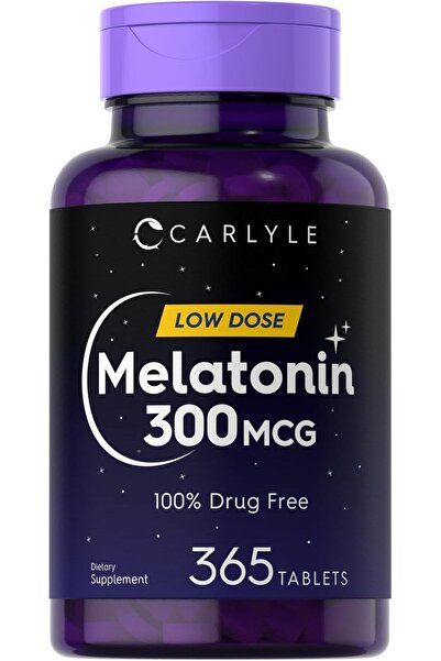 Carlyle Melatonin 300 mcg | 365 Tablets | Low Dose | Vegetarian, Non-GMO, Glu...