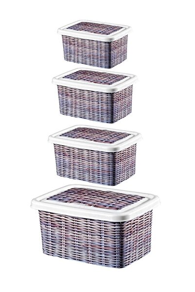 Generic 4-Piece Plastic Storage Box Set