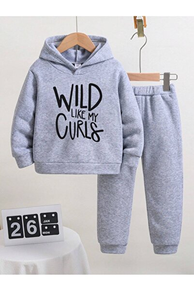 Gollinger طقم بدلة رياضية مطبوعة للأطفال (بنات/أولاد) - طقم بدلة رياضية بقلنس...