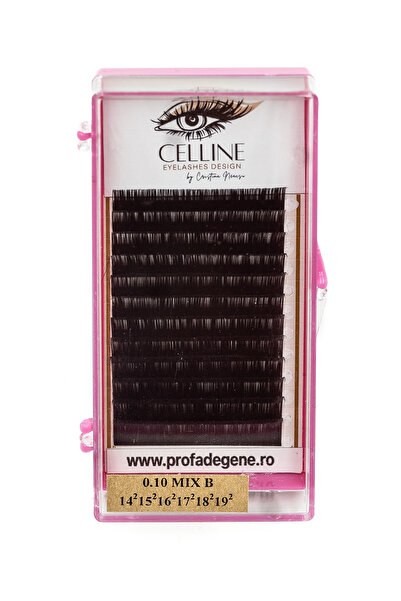 CELLINE EYELASHES Βλεφαρίδες σε τούφες, καμπυλότητα B, μήκος 14-19 χιλιοστά, ...