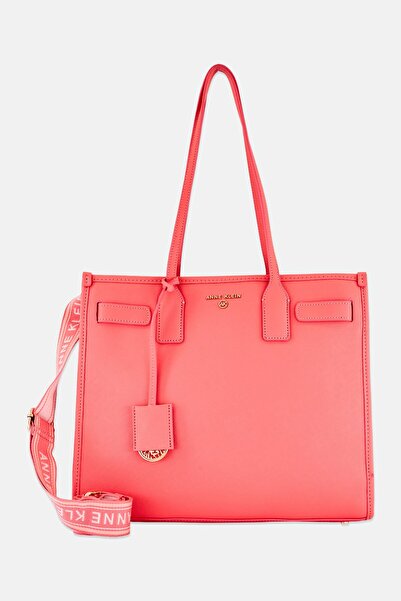 Anne Klein حقيبة يد نسائية بشعار الأجهزة، باللون الوردي