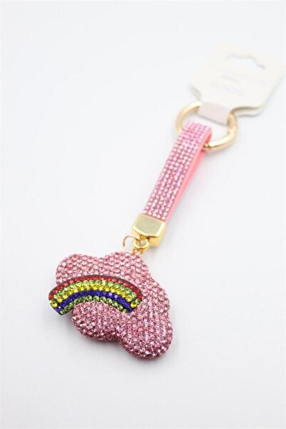 MENESSA Stone Cloud Keychain - Pink