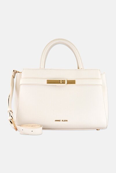 Anne Klein Women Brand Logo Tote Bag, Ivory