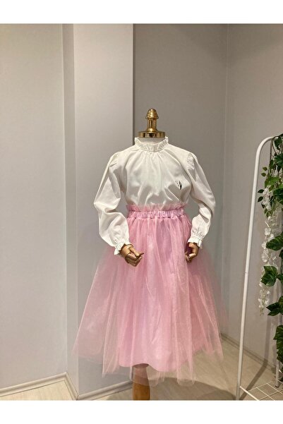UHDE STORE Kız Çocuk Uzun Tütü Etek, Gösteri Eteği