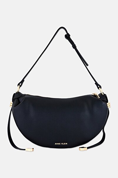 Anne Klein Women Brand Logo Shoulder Bag, Black