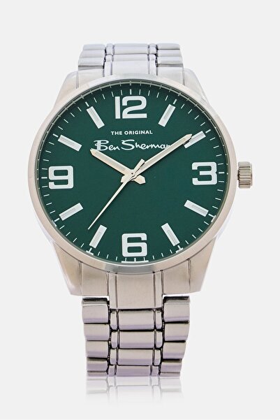 Ben Sherman Men BS113NSM Stainless Steel Analog Watch 42 mm, Silver