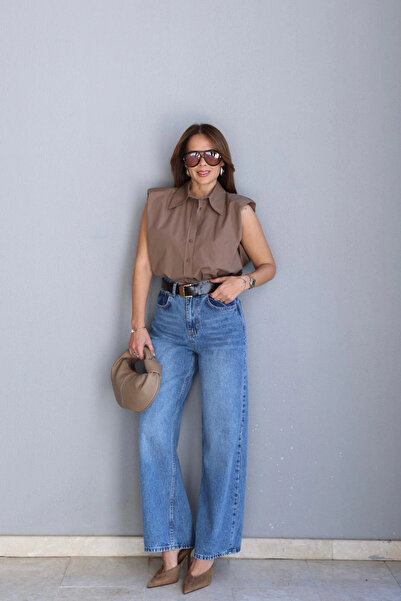 Purple by Banu MAVİ Kemerli Jean Pantolon
