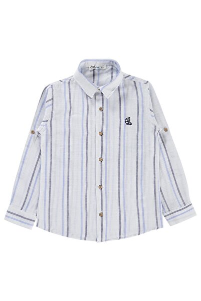 Civil Boys Double Striped Shirt for 6-9 Years Old - Blue