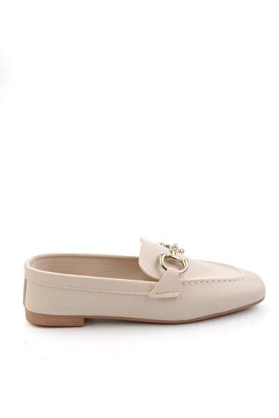 Bambi Bej Kadın Loafer Ayakkabı K01360060009