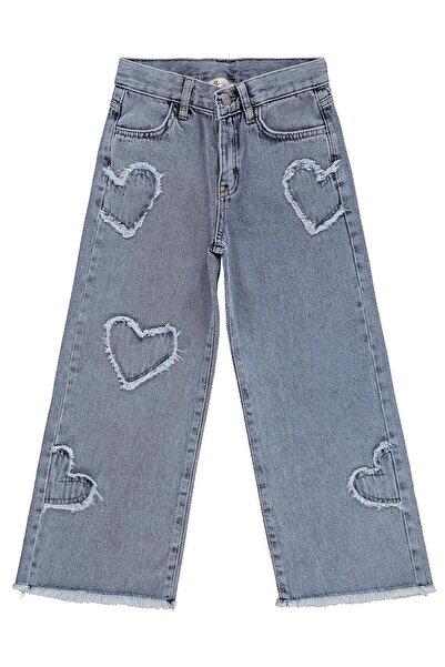 Civil Girls Παντελόνι τζιν για παιδιά 6-9 ετών με καρδιές - Μπλε