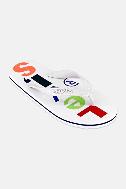 Levi's شبشب سليبر ديكسون 2.0 للأطفال الأولاد، أبيض
