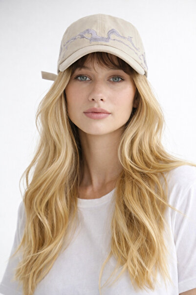 ZERAMİNE قبعة بيسبول كريمية للجنسين مع مشبك قابل للتعديل