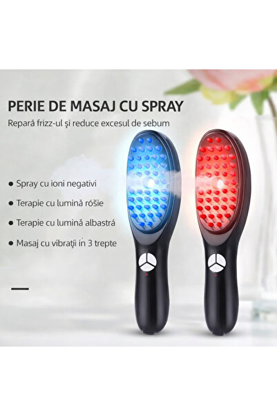 OEM Hair Brush with Spray & LED Therapy