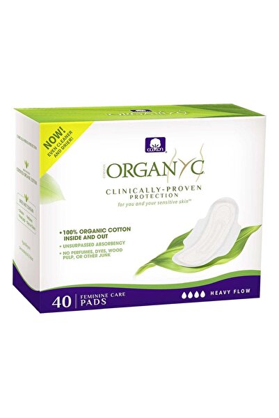 Organyc Absorbante intime din bumbac organic pentru noapte 40 buc, (4 pachete...