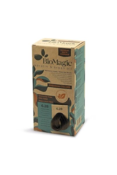 BIOMAGIC Vopsea de păr Blond Cenușiu Deschis Nuanță Perlată 6.28