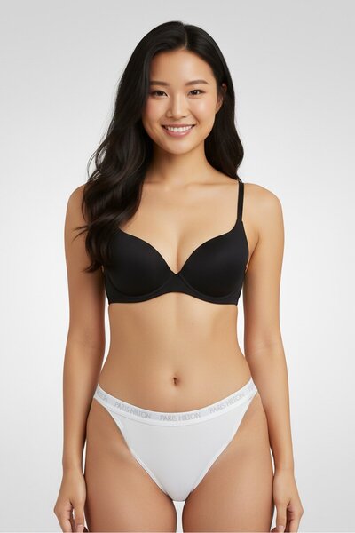 Paris Hilton Women 3 Pcs Brand Logo Thong Panties, Multicolor