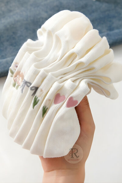 trampler Șosete invizibile pentru femei, 5 perechi, cu detalii, cu flori, fun...