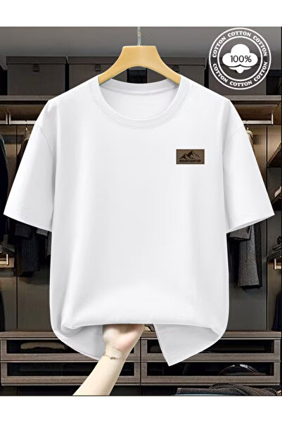 NOURAM Men's -Sleeve T-Shirt - Solid Color Round Neck Casual Crewneck Tee, Br...