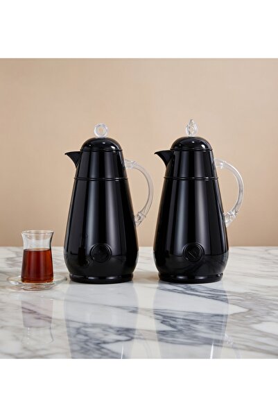 Generic Black Trams Set on Acrylic Base 1L Heat Preservation for 8-12 Hours