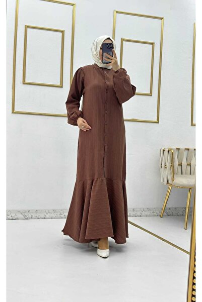 Moda Krash Eteği̇ Volan Krash Viscosse Summer Dress