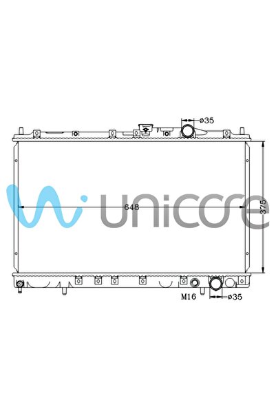 UNİCORE SU RADYATÖRÜ PROTON PERSONA (415-416) 1.6, 1.8, 2.0D, MITSUBISHI COLT...