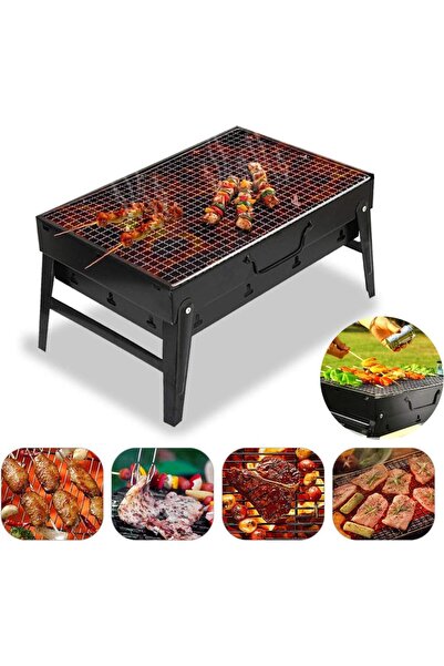 OEM Grătar portabil și pliabil cu cărbuni – din oțel inoxidabil, compact, ide...