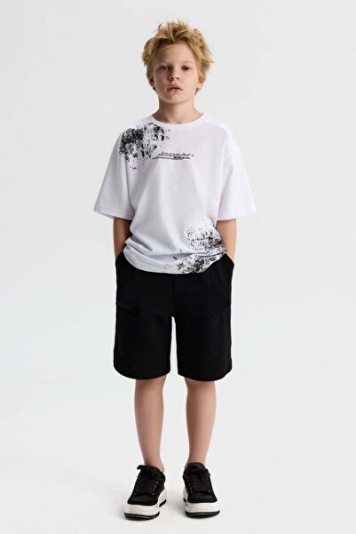 NK Boy's Pleated Shorts 8-14 Years Black