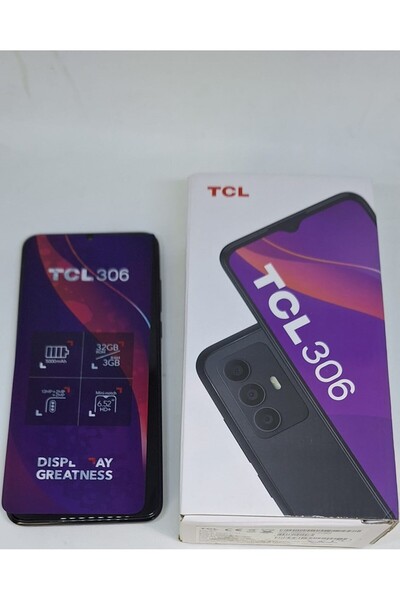 TCL 306 Mobile Phone, Dual SIM, 3 GB RAM, 32 GB, 5000 mAh, Gray/telefon expus