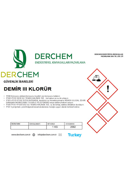 DERCHEM DEMİR III KLORÜR 1 KG