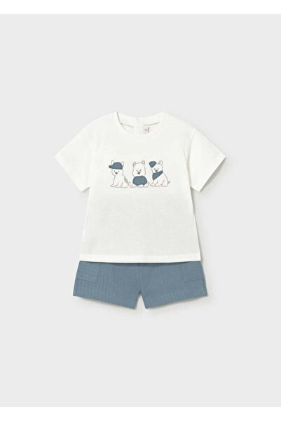 MAYORAL Baby Boy Animal Print Shorts Set 1-3 Years Green