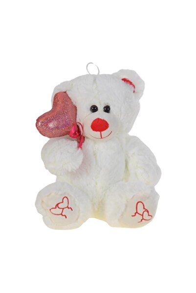 HALLEY دب ناعم بحجم 30 سم مع قلب بالون